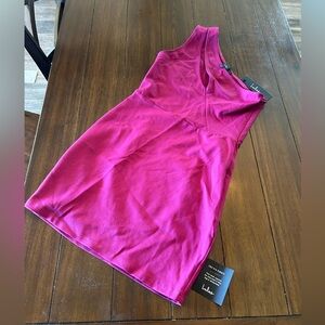 Lulu's Fuchsia One shoulder Dress
